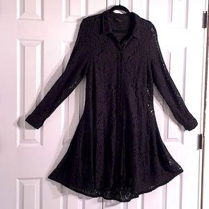 Black lace button front dress. Size 12. New condition (never worn).
